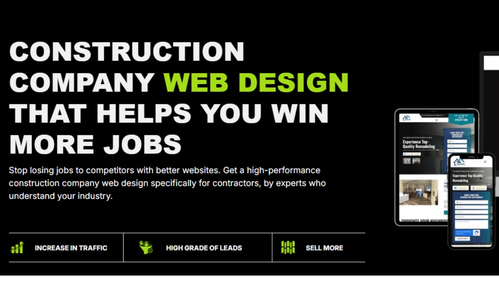 construction company web design